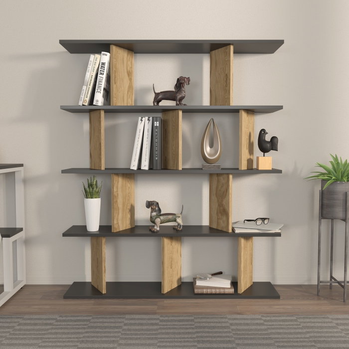 Hanah Home Grace Estantería Negro y Roble